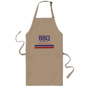 Tablier Long Cadeau Rustique BBQ Apron Personnalisé Grilling