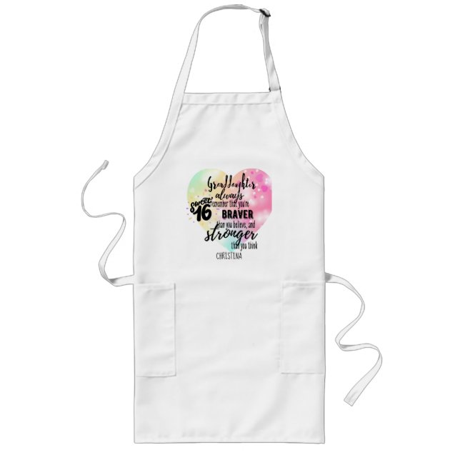 Tablier Long Cadeaux GRANDAUGHTER personnalisés | Citations mig (Devant)