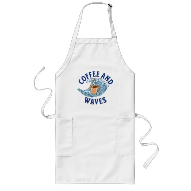 Tablier Long Café et Vagues (Devant)