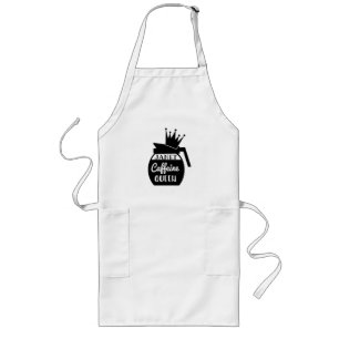 Tablier Long Caféine QUEEN Café Pot Personnalisé