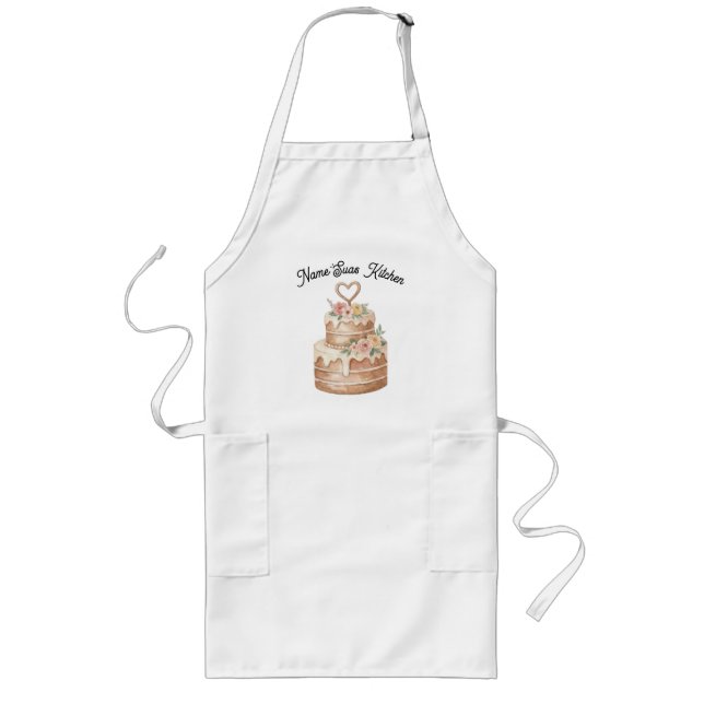 Tablier Long Cake Apron - Custom Name Baker Gift (Devant)