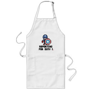 Tablier Long Capitaine America 8 bits - Présentation au devoir 