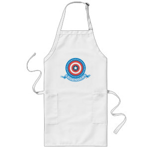 Tablier Long Captain America "Légendaire" Bouclier Patriotique