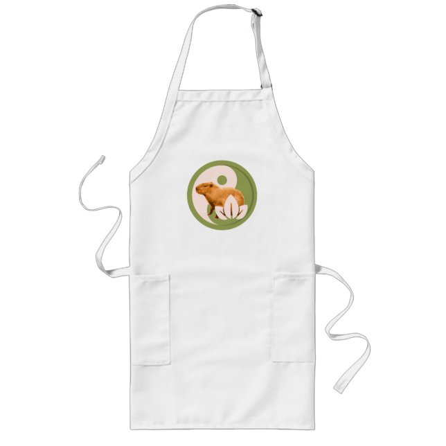 Tablier Long Capybara Zen Yin Yang Nature Paisible (Devant)