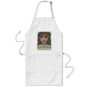 Tablier Long Cartoon Girl Custom Preppy Unique Art