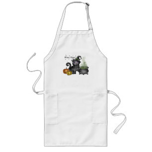 Tablier Long Chat noir sorcière   Vibes sorcières