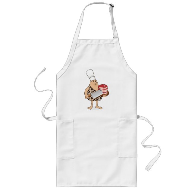Tablier Long Chef de Paleo d'homme des cavernes de bande (Devant)