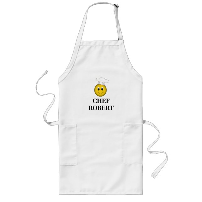 Tablier Long Chef de visage personnalisé (Devant)