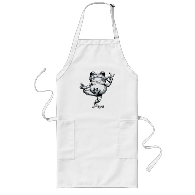 Tablier Long Chef-d'œuvre de Grenouille Zen (Devant)