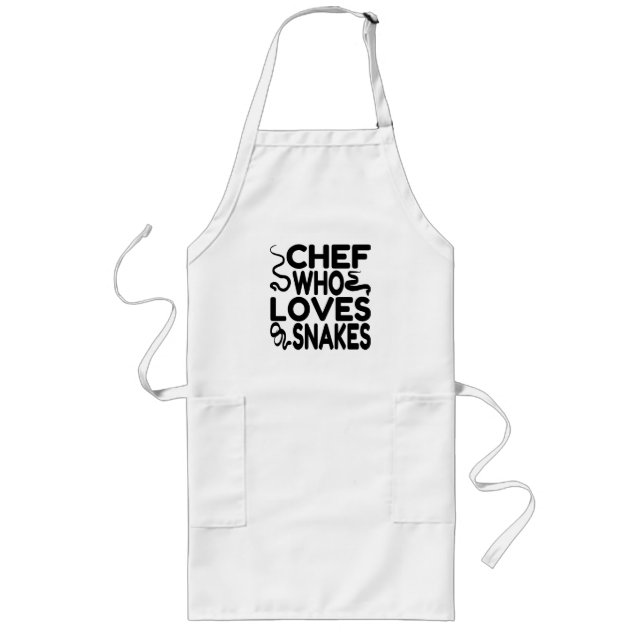 Tablier Long Chef qui aime les serpents (Devant)