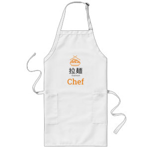 Tablier Long Chef Ramen - Texte japonais