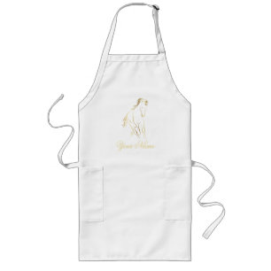 Tablier Long Cheval en or