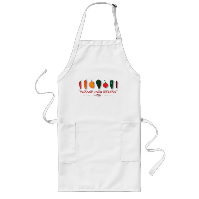 Tablier Long Choisissez votre arme - piments - tablier (Devant)