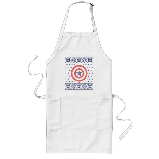 Tablier Long Classiques Avengers | Graphique tricoté Captain Am (Devant)