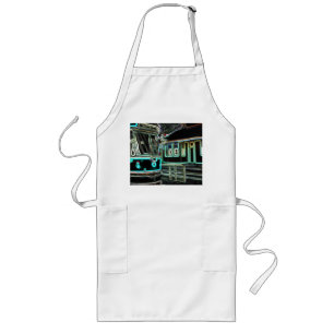 Tablier Long CLRV Neon à stn Long White Apron