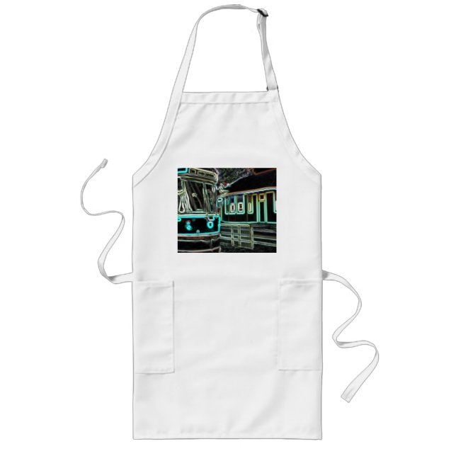 Tablier Long CLRV Neon à stn Long White Apron (Devant)