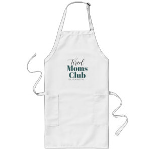 Tablier Long Club maman fatigué Monographie de calligraphie