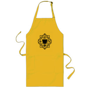 Tablier Long Coffee Emblem Apron – Minimalist Café Logo