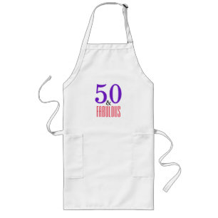 Tablier Long Confiance de cuisine typographique 50 & Fabuleuse