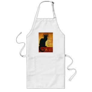 Tablier Long Conversation Noir - chat noir