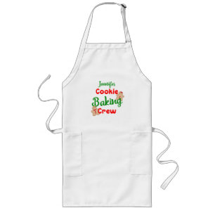 Tablier Long Cookie Baking Crew Custom Fun Holiday Cuisine