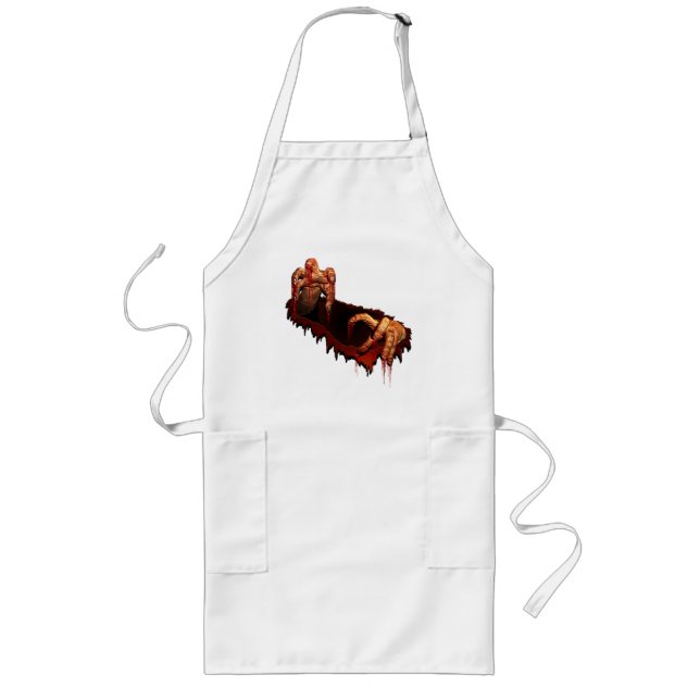 Tablier Long Costume Zombie Halloween Aprons Citrouille Apparei (Devant)