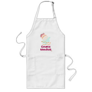 Tablier Long Couple Noodles Drôle Ramen Cup Cartoon