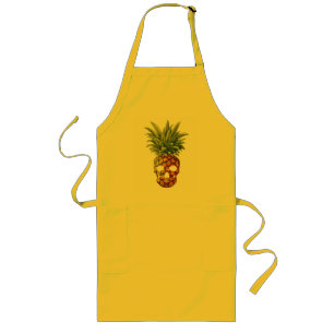 Tablier Long Crâne de fruit d'ananas drôle 