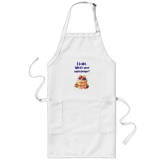 Tablier Long Création de gâteau sucré (Devant)