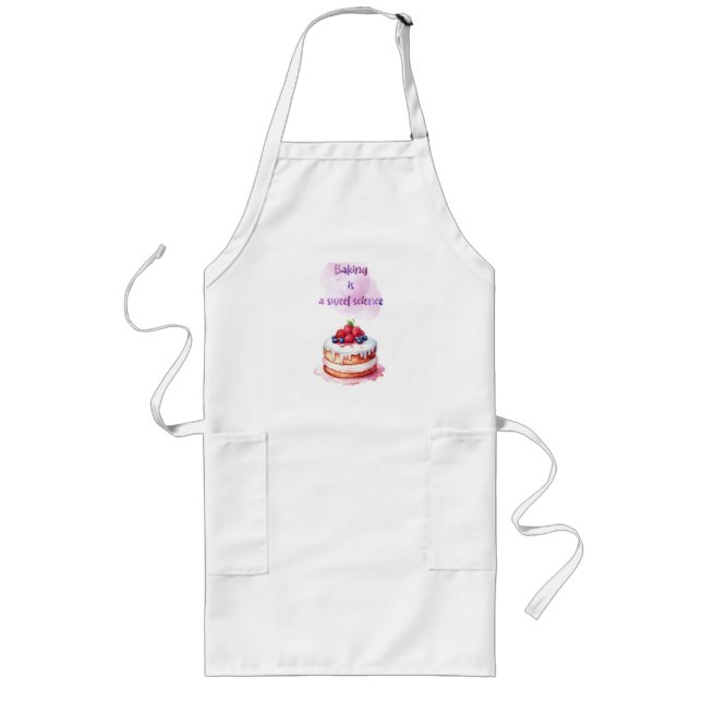 Tablier Long Création de gâteau sucré (Devant)