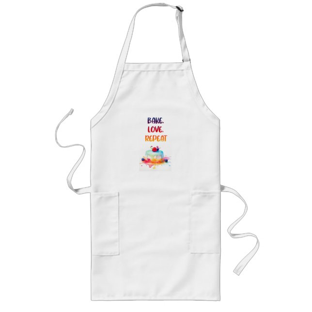 Tablier Long Création de gâteau sucré (Devant)