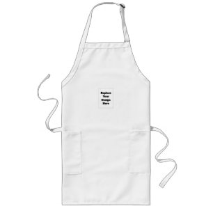 Tablier Long Créez votre propre blanc 