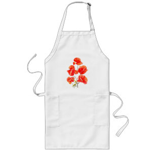 Tablier Long Cuisine de conception de cinq pavots/tablier de