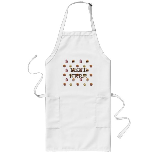 Tablier Long Cupcakes sucré Custom Long tablier (Devant)