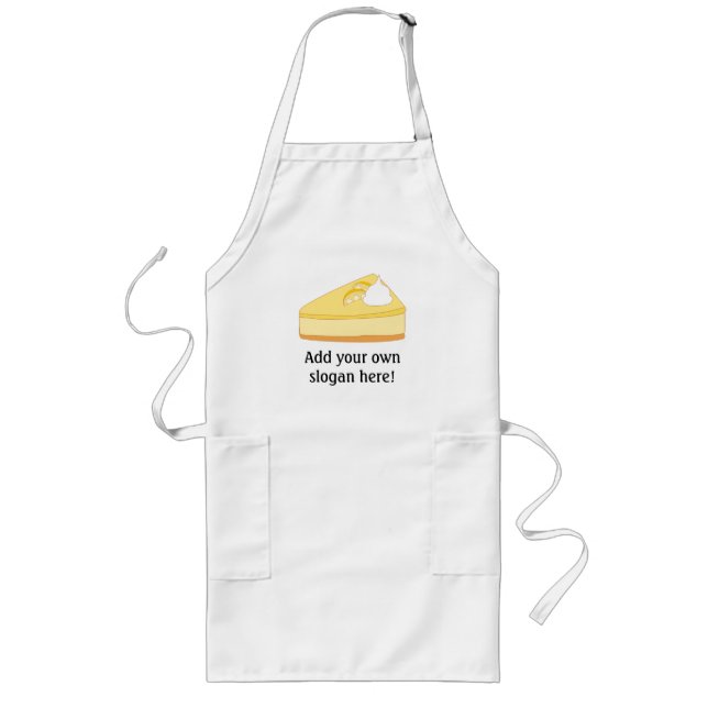 Tablier Long Customisez ce graphique Citron Cheesecake (Devant)