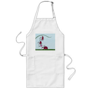 Tablier Long Cute Ladybug Professant Sa Peinture D'Amour