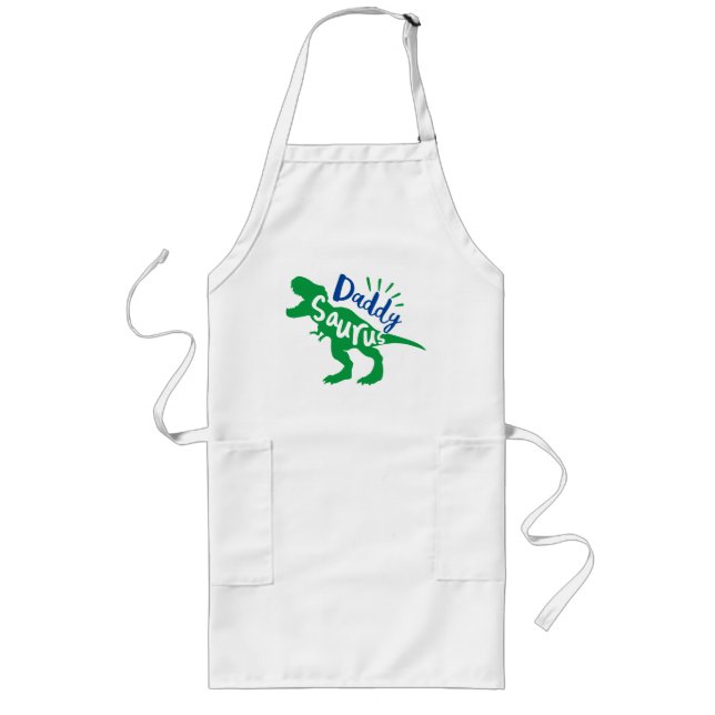 Tablier Long Daddy Saurus T-Rex Silhouette (Devant)