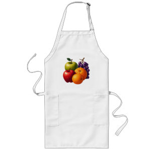 Tablier Long Décor d'étagère de cuisine rustique avec des fruit
