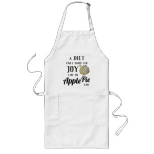 Tablier Long Diet Vs Pomme Pie Funky Baking Foodie Pun