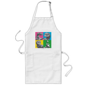 Tablier Long Dino Silhouette Quatre Carrés