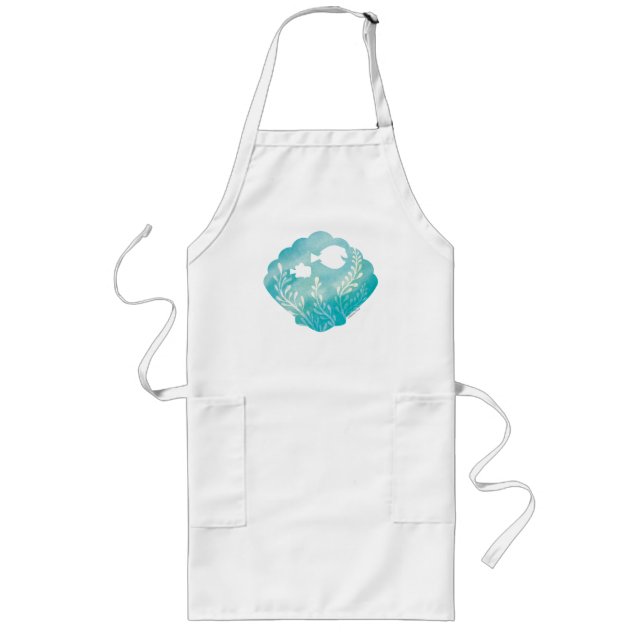 Tablier Long Dory & Nemo | Graphique Shell aquarelle (Devant)