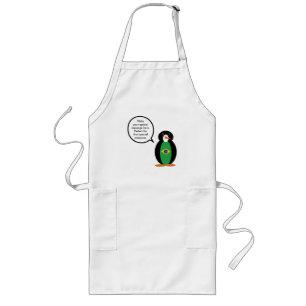 Tablier Long Drapeau Brésilien Parlant de Mme Penguin Long Apro