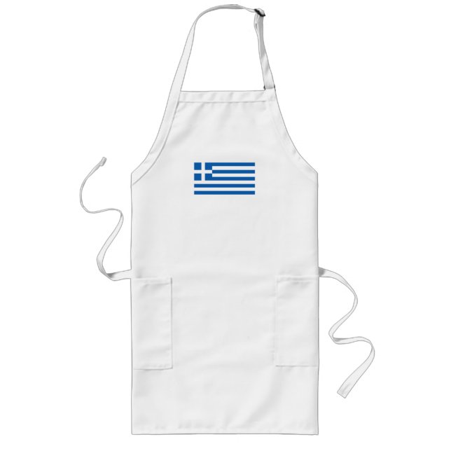 Tablier Long Drapeau de la Grèce (Devant)