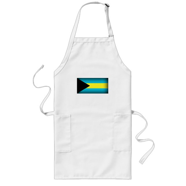 Tablier Long Drapeau des Bahamas Bord Foncé (Devant)