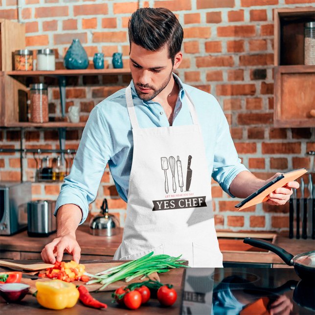 Tablier Long Drôle chef qoutes | Texte personnalisé (Créateur téléchargé)