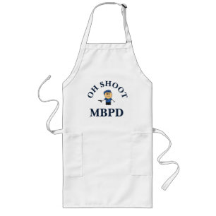 Tablier Long Drôle Département de police Apron