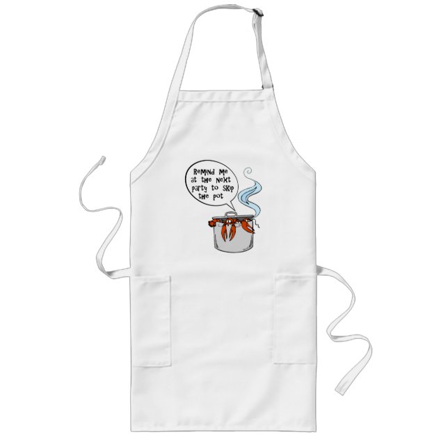 Tablier Long Drôle Homard Rappelez-moi de sauter le pot T-Shirt (Devant)