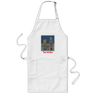 Tablier Long drôles chanteurs carol scène de neige design de no
