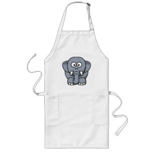 TABLIER LONG ÉLÉPHANT GRIS