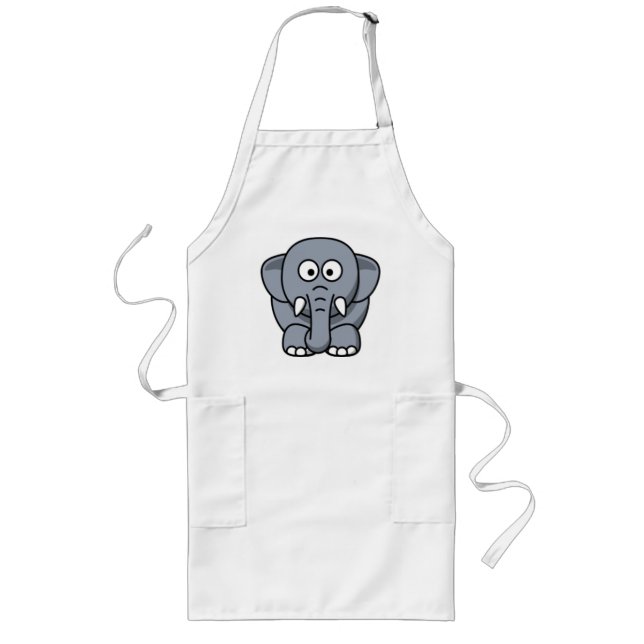 TABLIER LONG ÉLÉPHANT GRIS (Devant)